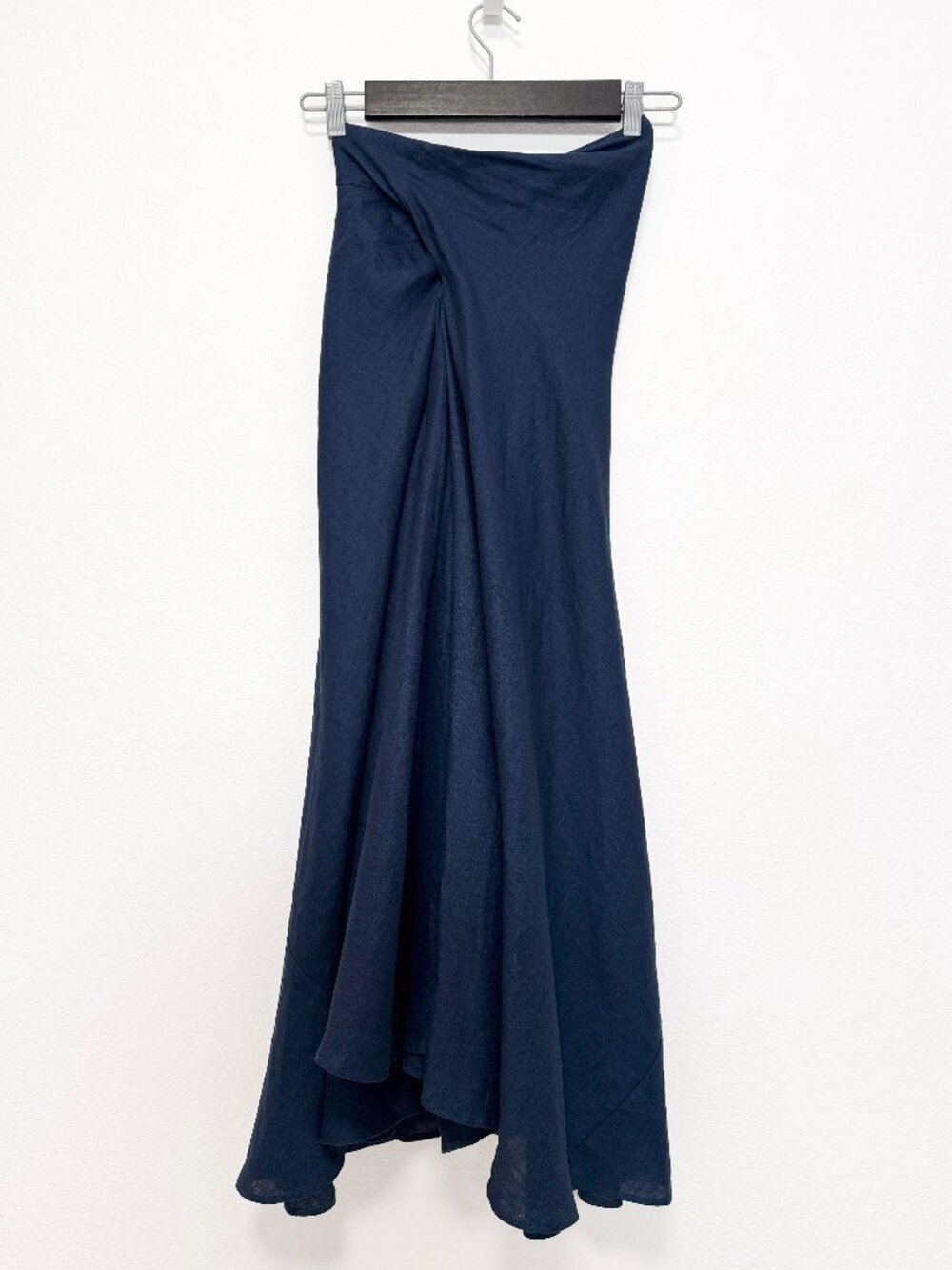 Creatures of Comfort Indigo Blue Linen Maxi Skirt Size 2